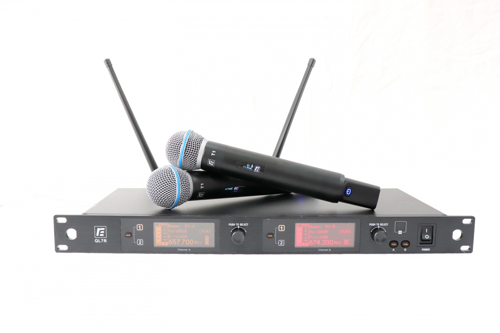 RFIntell QL7R/T1-A 651,800-683,400 МГц 2-канальная радиосистема с 2-мя ручными микрофонами в Сухиничах