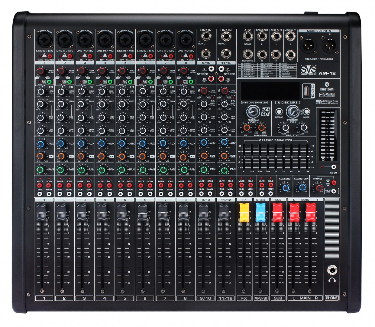 SVS Audiotechnik mixers AM-12 Микшерный пульт аналоговый, 12-канальный в Сухиничах