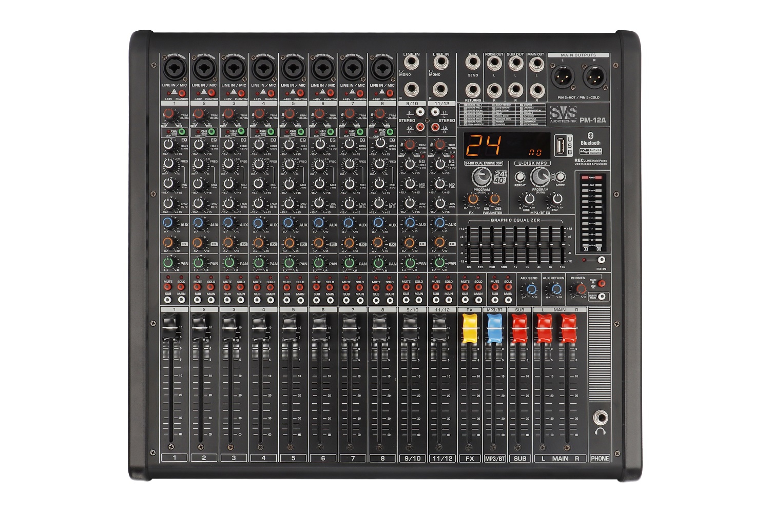 SVS Audiotechnik mixers PM-12A Активный аналоговый микшерный пульт, 12-канальный в Сухиничах